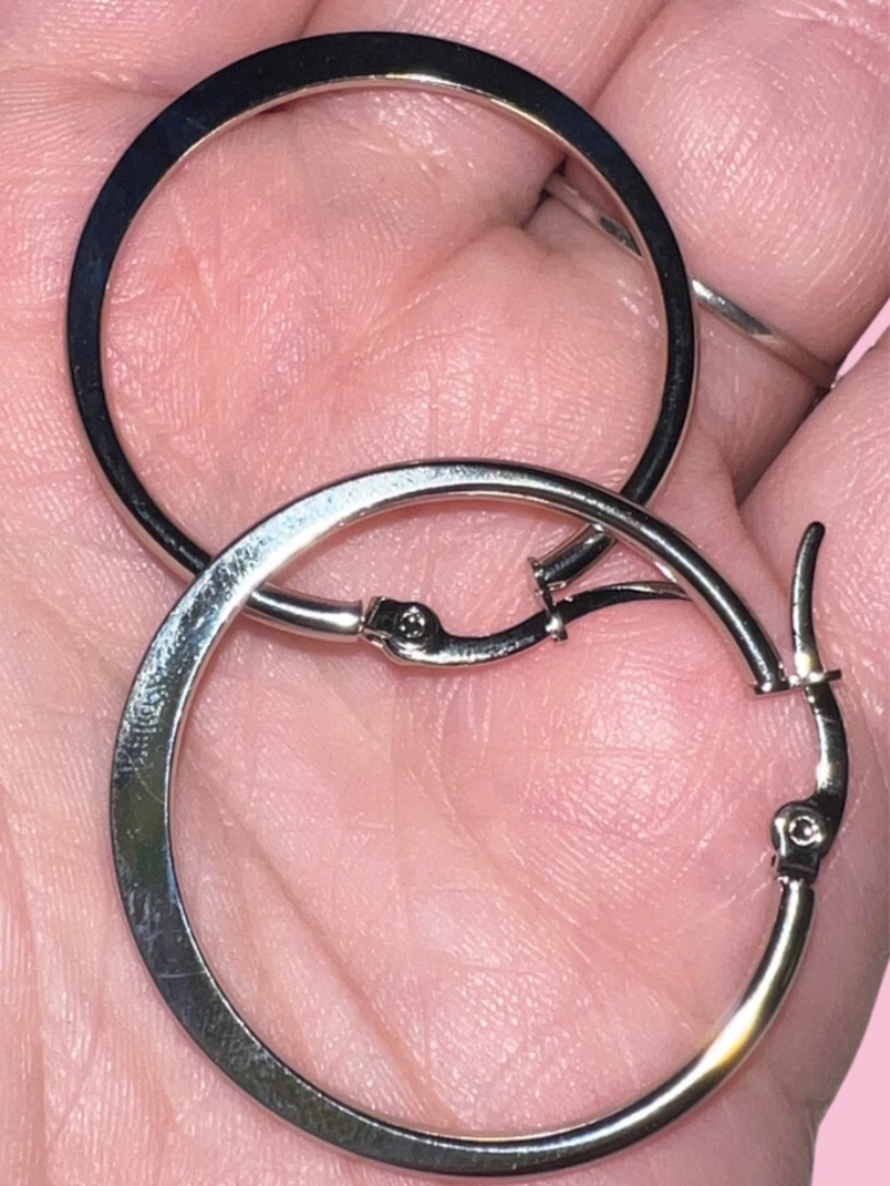 Sterling Silver Hoops NWOT